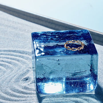 K18 Chain Motif ring＿チェーンモチーフリング