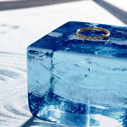 K18 Mirror-Cut Design Ring(Yellow Gold)＿ミラーカットデザインリング