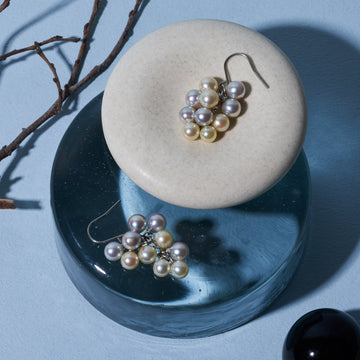Akoya Baroque Pearl “Grape” Pierced Earrings / Clip-On Earrings＿アコヤ真珠（バロック）ぶどうピアス