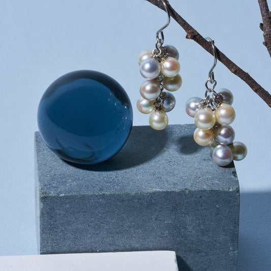 Akoya Baroque Pearl “Grape” Pierced Earrings / Clip-On Earrings＿アコヤ真珠（バロック）ぶどうピアス