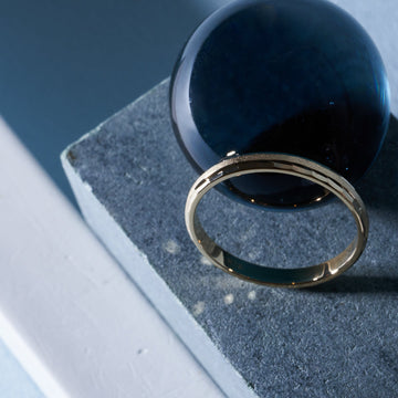 K18 Matte Mirror-Cut Design Ring＿マットミラーカットデザインリング