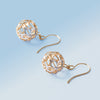 K18 Ball Motif Earrings(Yellow Gold / White Gold Combination)＿ボールモチーフ透かしデザインピアス