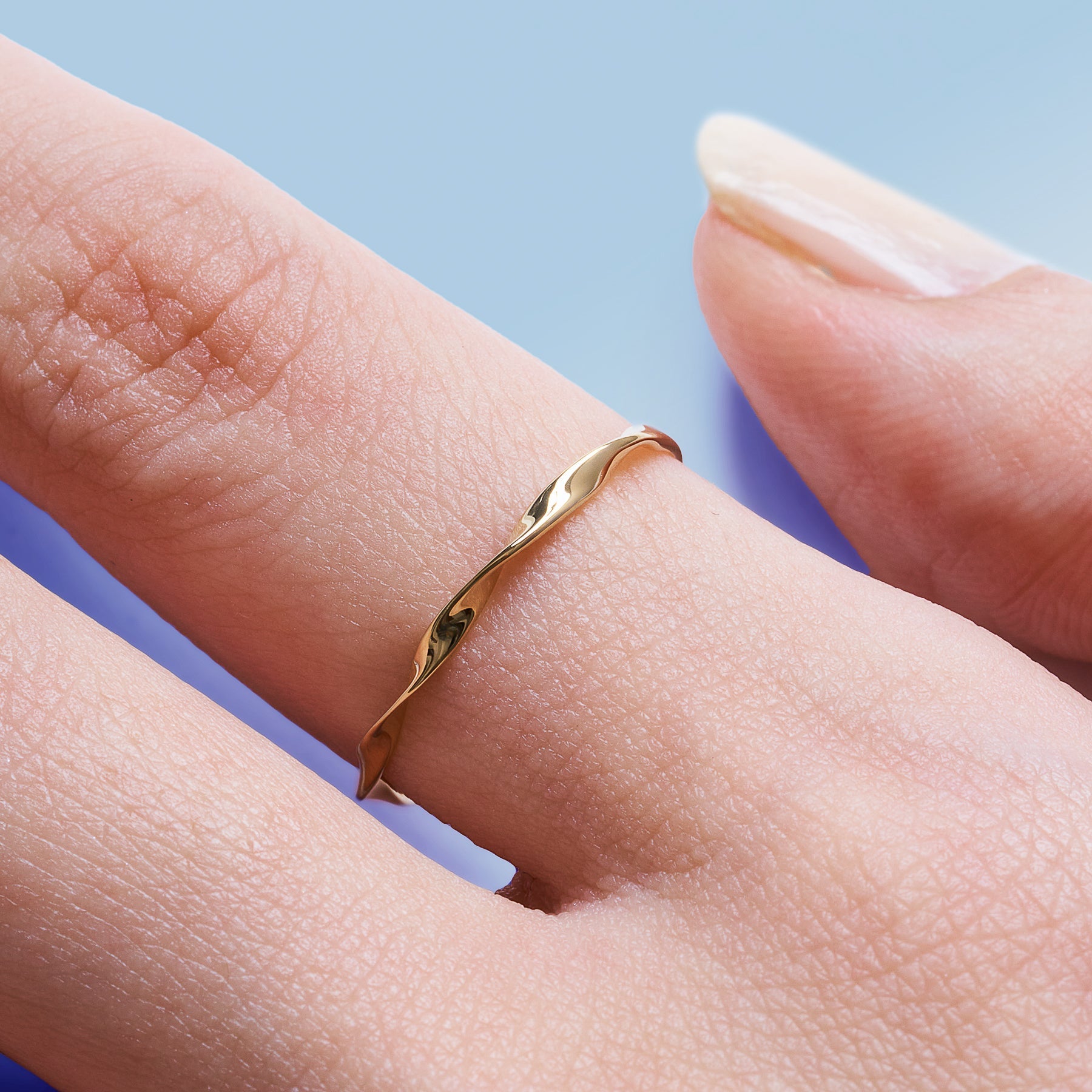 K18 Wave Twisted Ring＿極細ツイストリング – Fujikoshi jewelry