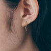 K18 2-Way Random-Cut Wave Design Pierced Earrings＿ウェーブカットデザインピアス