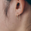 K18 2-Way Random-Cut Wave Design Pierced Earrings＿ウェーブカットデザインピアス