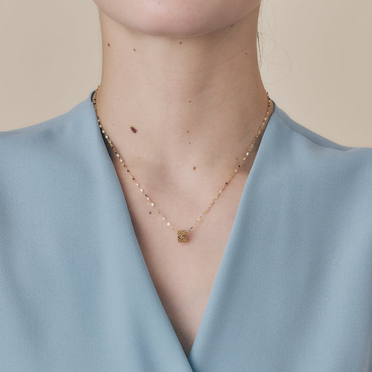 K18 Cube Motif Pendant Top( Yellow Gold )＿キューブモチーフペンダントトップ
