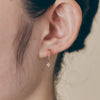 K18 Hoop Swing Diamond Pierced Earrings＿ダイヤモンドフープピアス
