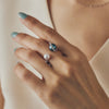 K18/Pt900 Double Pearl Free-Size Ring(8.5mm)＿K18/Pt900 ダブルパール フリーサイズリング