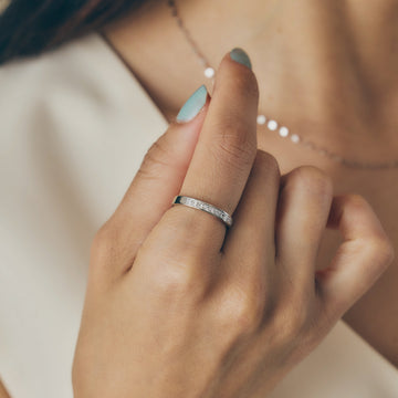 Pt900 Half Eternity Ring with Diamond＿Pt900 ハーフエタニティ ダイヤモンドリング