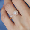 2 Way Ring & Ear Cuff with Akoya Pearl (8mm / 4.5mm)＿あこや真珠 ２ウェイリング＆イヤーカフ
