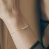 Gold akoya Bracelet ＿K18 あこや 3-3.5mm チェーンブレスレット