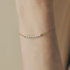 Gold akoya Bracelet ＿K18 あこや 3-3.5mm チェーンブレスレット