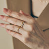 K18 Matte Mirror-Cut Design Ring＿マットミラーカットデザインリング