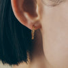 K18 Matte & Mirror Hoop Earrings(Yellow Gold)＿K18 つや消し/鏡面デザイン フープピアス