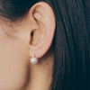 K18WG Akoya Pearl & Diamond Stud Earrings(7.5mm, 0.02ct×2)＿K18WG 花珠アコヤ真珠 ダイヤモンドピアス (コピー)
