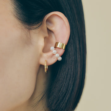 Akoya Pearl 4Stone Ear Cuff(4.5-5mm)＿アコヤ真珠 珠イヤーカフ