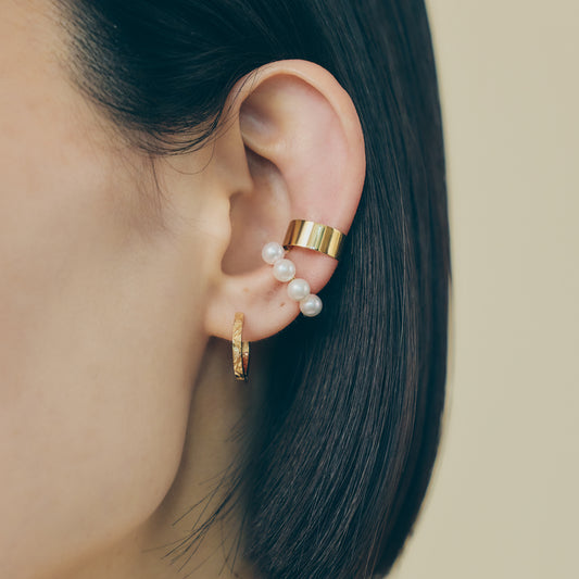 Akoya Pearl 4Stone Ear Cuff(4.5-5mm)＿アコヤ真珠 珠イヤーカフ