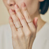 K18 Half Eternity Ring with Diamond＿ハーフエタニティ ダイヤモンドリング