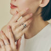 Pt950 Black Diamond Heart Shape Ring＿Pt950 ブラックダイヤ ハートシェイプリング