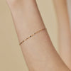 Gold Petal Chain Bracelet ＿K24/K18 ペタルチェーンブレスレット