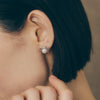Akoya Pearl Sakura Motif Earrings(7mm)＿アコヤ真珠 さくらモチーフピアス