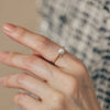 K18 Free-Size Akoya Pearl & Diamond Ring(6.5mm, 0.05ct)＿K18 アコヤ真珠 ダイヤモンド フリーサイズリング