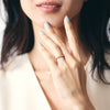 K18 Half Eternity Ring with Diamond＿ハーフエタニティ ダイヤモンドリング