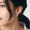 K18WG Akoya Pearl & Diamond Stud Earrings(6.5mm, 0.02ct×2)＿K18WG 花珠アコヤ真珠 ダイヤモンドピアス