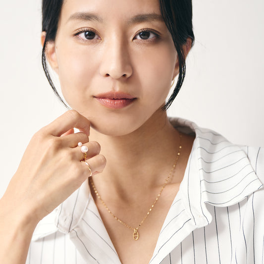 K18 Anchor Motif Pendant Top (Yellow Gold)＿K18 アンカーモチーフ ペンダントトップ