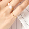 K18 Wave Twisted Ring＿極細ツイストリング