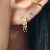K18 Bumpy Face Combo Hoop Earrings＿K18 バンピーフェイス コンビカラーフープピアス