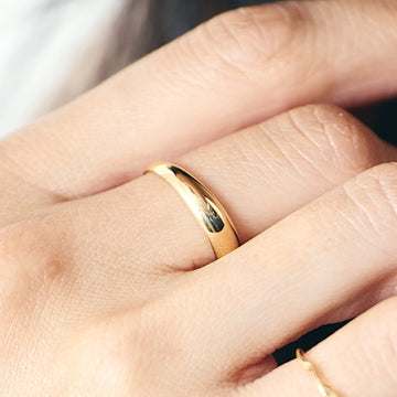 K18 Round Comfort-Fit Ring＿K18 甲丸リング