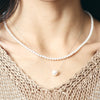 Pt900 Akoya Pearl Through Pendant Necklace(9mm)＿Pt900 アコヤ真珠 スルーペンダントネックレス