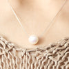 Pt900 Akoya Pearl Through Pendant Necklace(9mm)＿Pt900 アコヤ真珠 スルーペンダントネックレス