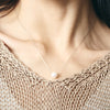 Pt900 Akoya Pearl Through Pendant Necklace(9mm)＿Pt900 アコヤ真珠 スルーペンダントネックレス