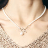 Pt900 Akoya Pearl Through Pendant Necklace(9mm)＿Pt900 アコヤ真珠 スルーペンダントネックレス