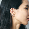 Akoya Pearl 4Stone hexagon Cuff(4.5-5mm)＿あこや真珠 4珠 六角形 イヤーカフ