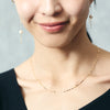 K18YG Akoya Pearl American chain  Pierce(6.5mm)＿あこや真珠アメリカンチェーンピアス