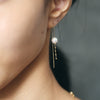 K18YG Akoya Pearl American chain  Pierce(6.5mm)＿あこや真珠アメリカンチェーンピアス