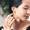 Pt900 Akoya & Black Pearl Asymmetry Earrings(8.5mm)＿Pt900 アコヤ＆黒蝶真珠 アシンメトリーピアス