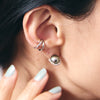 Pt900 Akoya & Black Pearl Asymmetry Earrings(8.5mm)＿Pt900 アコヤ＆黒蝶真珠 アシンメトリーピアス