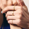 K18 Crush Line Cut Design Ring＿K18 クラッシュラインカット デザインリング
