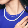 Platinum Petal Chain Necklace(38cm)＿プラチナ ペタルチェーンネックレス