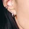 K18 Bumpy Face Combo Hoop Earrings＿K18 バンピーフェイス コンビカラーフープピアス