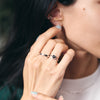 Pt950 Black Diamond Heart Shape Ring＿Pt950 ブラックダイヤ ハートシェイプリング