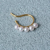 K18 Akoya Pearl 5-Stone Ear Cuff(3.6mm)＿K18 アコヤ真珠 5珠イヤーカフ