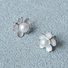 Akoya Pearl Sakura Motif Earrings(7mm)＿アコヤ真珠 さくらモチーフピアス