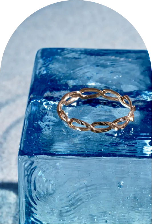 K18 Chain Motif ring＿チェーンモチーフリング
