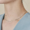 Platinum Petal Chain Necklace(38cm)＿プラチナ ペタルチェーンネックレス