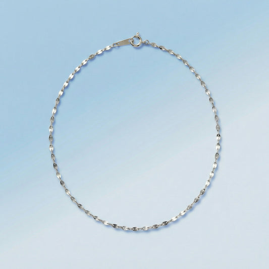 Platinum Petal Chain Necklace(38cm)＿プラチナ ペタルチェーンネックレス